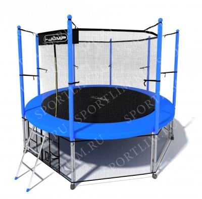 Батут с баскетбольным кольцом I-JUMP BASKET 16ft синий